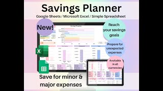 Tutorial for the Savings Planner Spreadsheet [upl. by Idyh824]