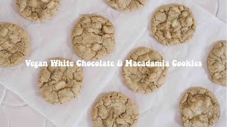 Vegan white chocolate and macadamia Cookies  quick and easy vegan cookies 🍪 shorts [upl. by Leanora938]