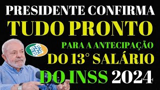 AO VIVO ÀS 1800  Presidente AFIRMA “Estamos prontos para pagar o 13º antecipado” Parcela Única [upl. by Natica]