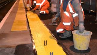 Surface Mounted Tactile Paving Installation At Godalming Station [upl. by Husain]