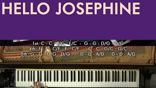 Full New Orleans Piano Tutorial HELLO JOSEPHINE [upl. by Anaylil842]