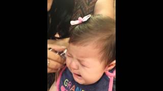 8 month old getting ears pierced [upl. by Gilbertson]