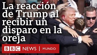 El momento en que evacúan a Donald Trump tras recibir un disparo en la oreja [upl. by Lachlan]