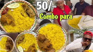 food people অক্ষয় দোকানে পোলাও মটন কষা হাঁসের ডিমের কষা চিকেন কষা 50 টাকায়  ফুড Vlogger এর দোকান [upl. by Ailahtan]