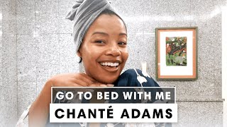 Chanté Adams Natural Beauty Skincare Routine  Go To Bed With Me  Harpers BAAZAR [upl. by Ariela179]