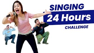 SINGING FOR 24 HOURS WITH MY BROTHER amp SISTER CHALLENGE  Rimorav Vlogs [upl. by Otilrac]