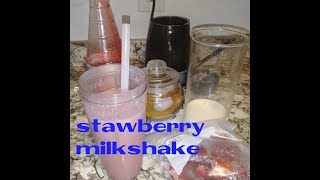 how to make strawberry milkshake at home [upl. by Esilanna]