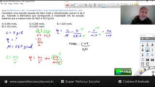 MABA CONCURSOS  ACCESS  2024  MOLARIDADE E CONCENTRAÇÃO  QUÍMICA  Com prof Cristiano [upl. by Let]