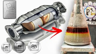 Extract Palladium and platinum from car CATALYTIC CONVERTERS [upl. by Eckmann99]