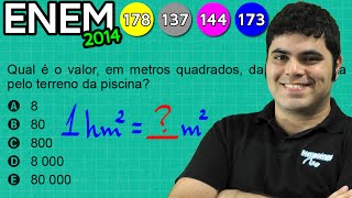 ENEM 2014 Matemática 38  Conversão entre Unidades de Medida de Área [upl. by Octavian]