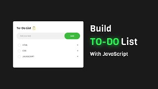 How to create ToDo list app using html  css amp js  Tutorial [upl. by Hilarius520]