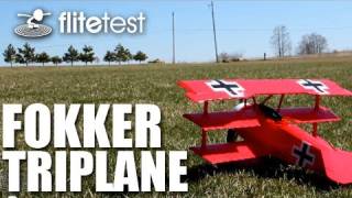 Flite Test  Fokker Triplane  REVIEW [upl. by Enenaj]