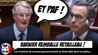 BORDEL et RÈGLEMENTS DE COMPTE lors du discours de Michel Barnier à lAssemblée Nationale [upl. by Aisela362]