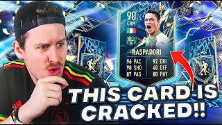 This card is CRACKED 90 TOTS Raspadori Review FIFA 22 Ultimate Team [upl. by Onairot]