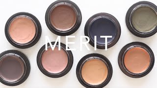 MERIT Solo Shadow  Matte Cream Eyeshadow Review and Swatches of Every Shade [upl. by Braunstein307]