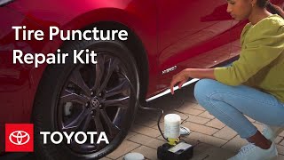 Toyota How To Tire Puncture Repair Kit  Toyota [upl. by Oijimer306]