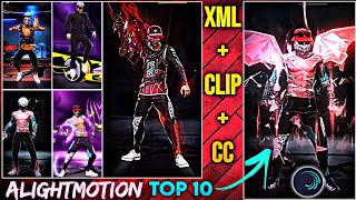 10 HD QUALITY XMLCLIPCC⬇️ ALIGHT MOTION FF 🥰🤩 XML amp TUTORIAL  XML CC LINK IN DESCRIPTION [upl. by Zetniuq]