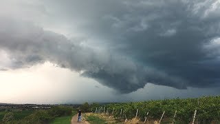 Starkes Gewitter bei Alzey  18082019 Rohmaterial [upl. by Ayouqat975]