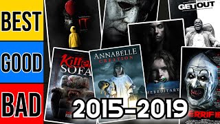 HORROR MOVIE TIER LIST 20152019 [upl. by Aridnere]