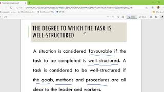 Fiedlers Contingency Theory of Leadership [upl. by Eillehs]