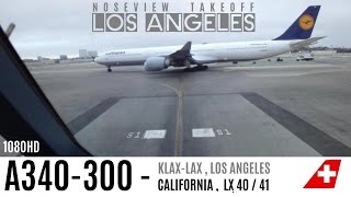 A340 TAKEOFF IN LOS ANGELES  LONG VERSION [upl. by Leumhs]