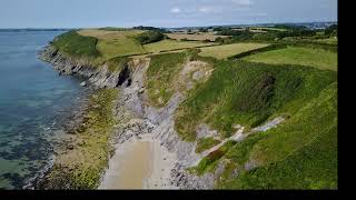 Cliffs and Beaches of Roseland Peninsula Cornwall  August 2024 Potensic Drone [upl. by Ybocaj]