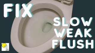 FIX a Weak Flushing TOILET [upl. by Nymzaj]