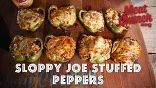 Insanely Delicious Roasted Sloppy Joe Stuffed Bell Peppers [upl. by Ynaffik]