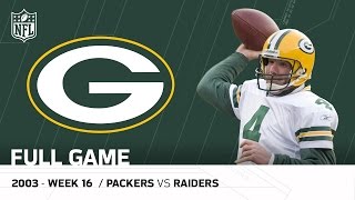 Full Game Brett Favre Plays on MNF After His Dads Passing  Packers vs Raiders  NFL [upl. by Eislel52]