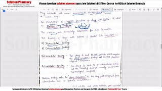 Class 06 Physicochemical Properties in Relation to Biological Action Part 02 Medicinal Chemistry [upl. by Pelagias]