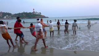 Kovalam Beach Tradional Fishing Kerala [upl. by Ennayelhsa845]