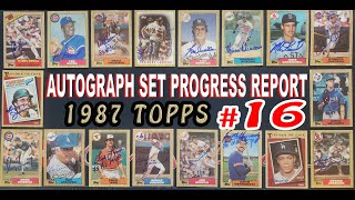 1987 Topps Set Autograph Update 16  8 Autographed Cards Including Controversial Hall of Famer [upl. by Netsrijk]