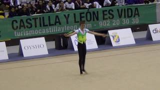 Rubén Alonso Cto de España Rítmica Masculina Valladolid 2016  Mazas [upl. by Held]