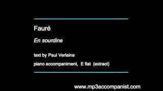 Fauré En sourdine  Piano Accompaniment [upl. by Ruthanne983]