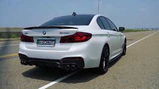 2018 BMW M550i xDrive with ARMYTRIX Exhaust [upl. by Seerdi]