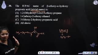 The IUPAC name of bethoxyahydroxy propionic acid trivial name isampnbsp [upl. by Aleak]