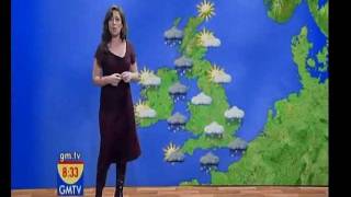 GMTV Clare Nair presenting the weather in knee high boots [upl. by Naillij374]