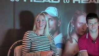 Maria Sharapova amp Novak Djokovic HEADtoHEAD Interview [upl. by Botti]