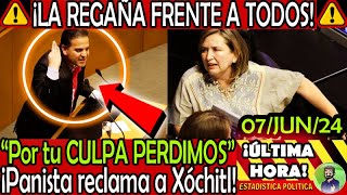 EN SU PRIMER DIA ¡ PANISTA REGAÑA a Xochitl en su REGRESO al Senado [upl. by Acira]