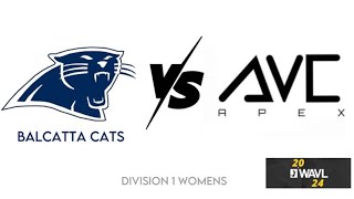 Balcatta Cats V Apex  Match 2  WAVL D1W 2024 [upl. by Lilahk]