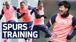 SHOOTING DRILLS AT HOTSPUR WAY  Everton v Spurs  Premier League [upl. by Benildis]