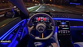 The New Mercedes S Class 2023 Night Test Drive [upl. by Norit165]