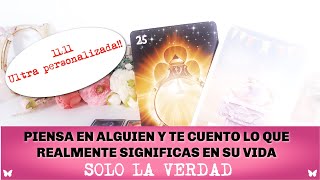 💌100 REAL PIENSA EN ALGUIEN Y TE DESCUBRIRÉ LO QUE SIGNIFICAS PARA ELELLA🔥 Tarot Interactivo Amor [upl. by Cynar]