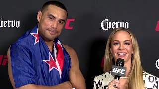 Carlos Ulberg I am Glad I Got the Job Done Early  UFC 281 Quick Hits w Laura Sanko [upl. by Aikenahs]