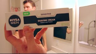 Nivea Shaving Cream Shave Review [upl. by Alansen]