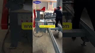 High Efficiency Automatic Wood Panel Saw Machine [upl. by Yelkreb]