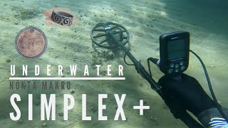 Nokta Makro Simplex SILVER RING 825 Metal detecting underwater [upl. by Granoff832]