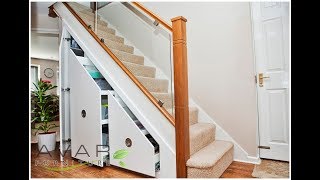 Top 40 Under Staircase Storage Design Ideas  Unit Ark IKEA Drawers Planning Basement Stair DIY 2018 [upl. by Burris540]