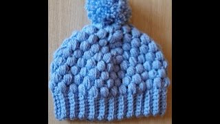 👒 Damska bąbelkowa czapka na szydełku  Hat for woman crochet puff stich [upl. by Suedaht]