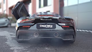 Maserati MC20 with Capristo catback exhaust Sound clips  30L 90° twinturbo V6 Nettuno engine [upl. by Nyrat]